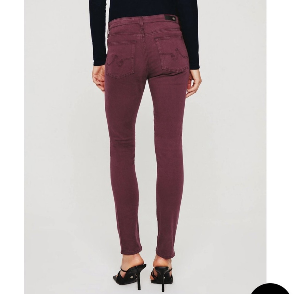 AG STILT LIKE NEW CIGARETTE LEG JEANS IN SOFT PIMA COTTON FABRICATION COLOR PLUM - Picture 4 of 11